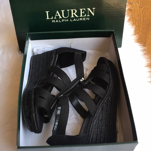 Ralph Lauren 🖤 Kelcie Linen Zip Wedge - Picture 7 of 8